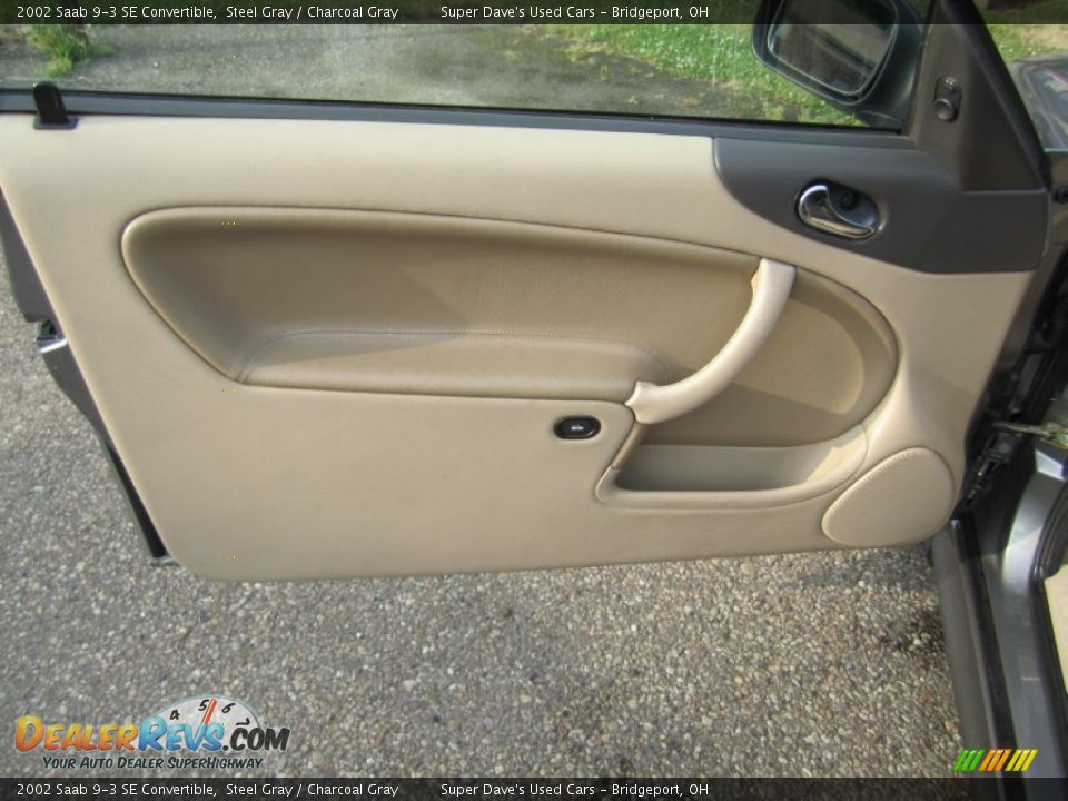 2002 Saab 9-3 SE Convertible Steel Gray / Charcoal Gray Photo #19