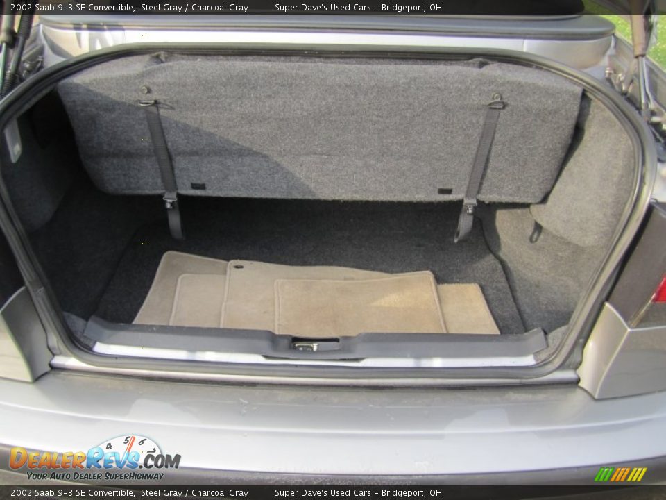 2002 Saab 9-3 SE Convertible Steel Gray / Charcoal Gray Photo #20