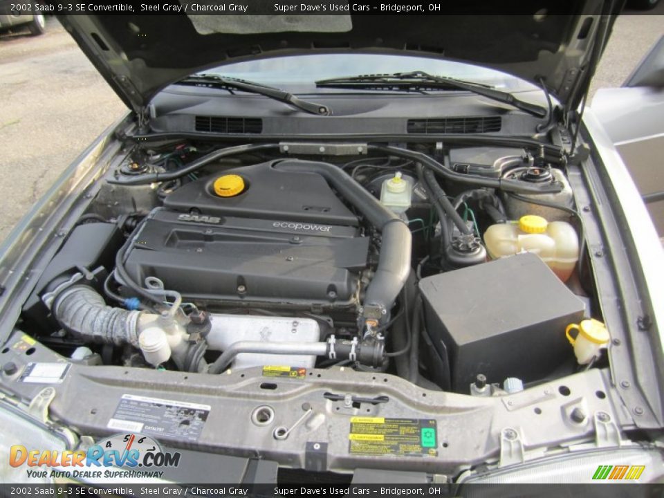 2002 Saab 9-3 SE Convertible Steel Gray / Charcoal Gray Photo #21