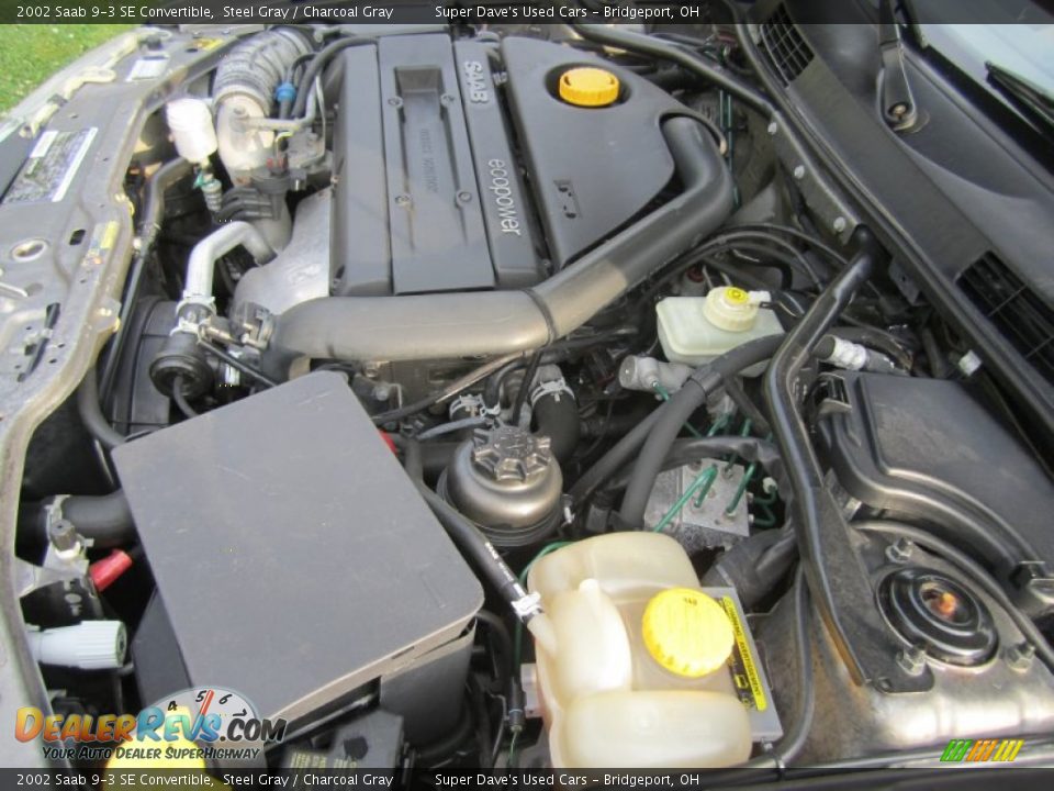 2002 Saab 9-3 SE Convertible Steel Gray / Charcoal Gray Photo #22
