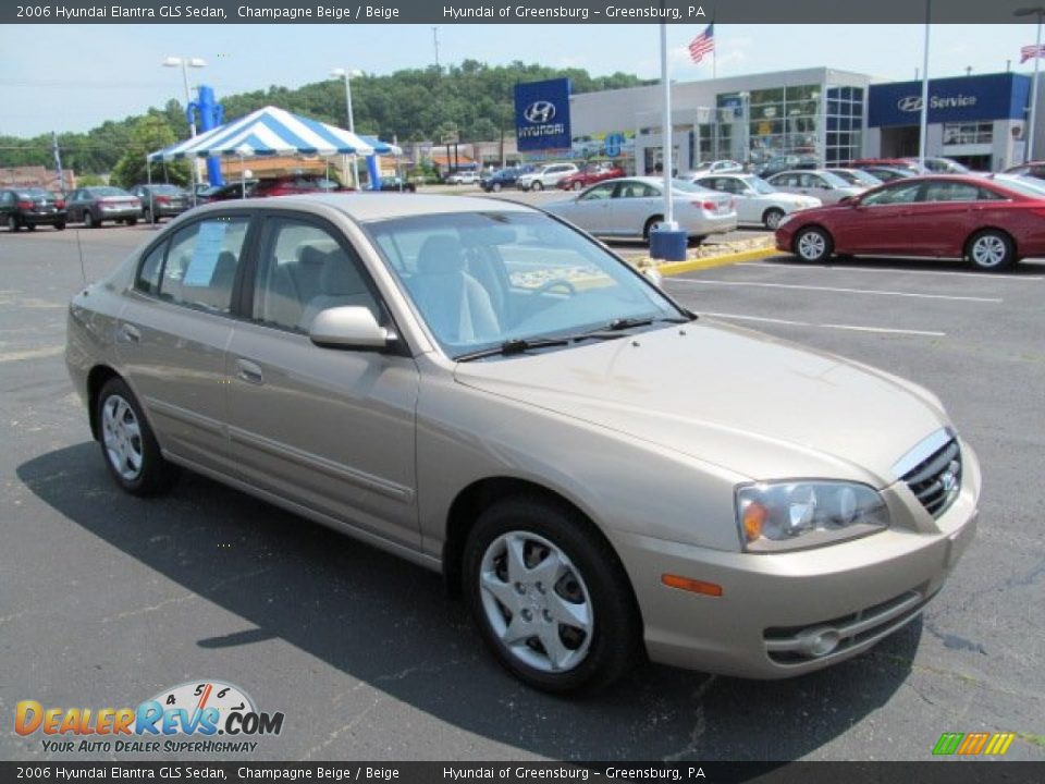 2006 Hyundai Elantra GLS Sedan Champagne Beige / Beige Photo #1