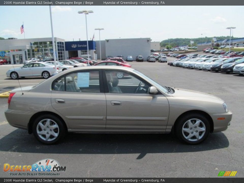 2006 Hyundai Elantra GLS Sedan Champagne Beige / Beige Photo #2