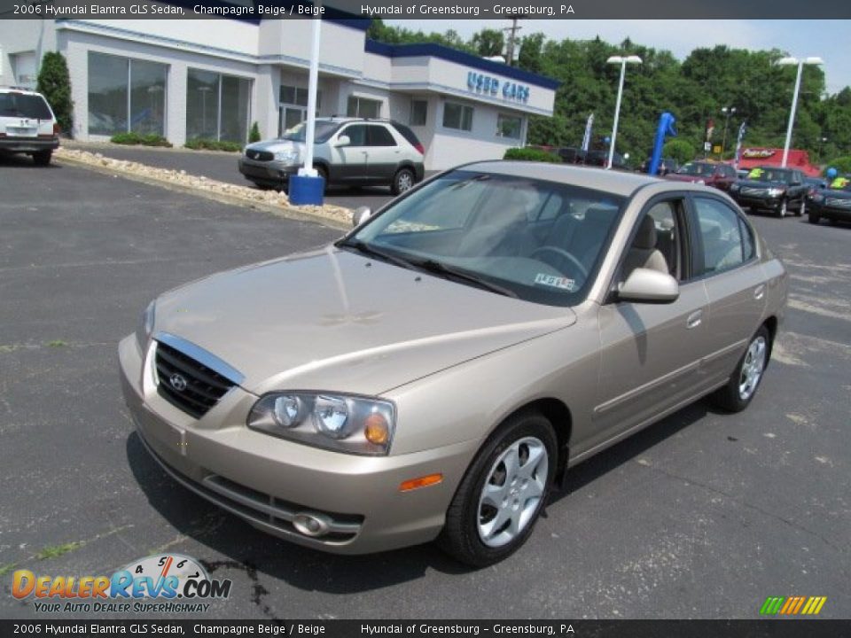 2006 Hyundai Elantra GLS Sedan Champagne Beige / Beige Photo #4
