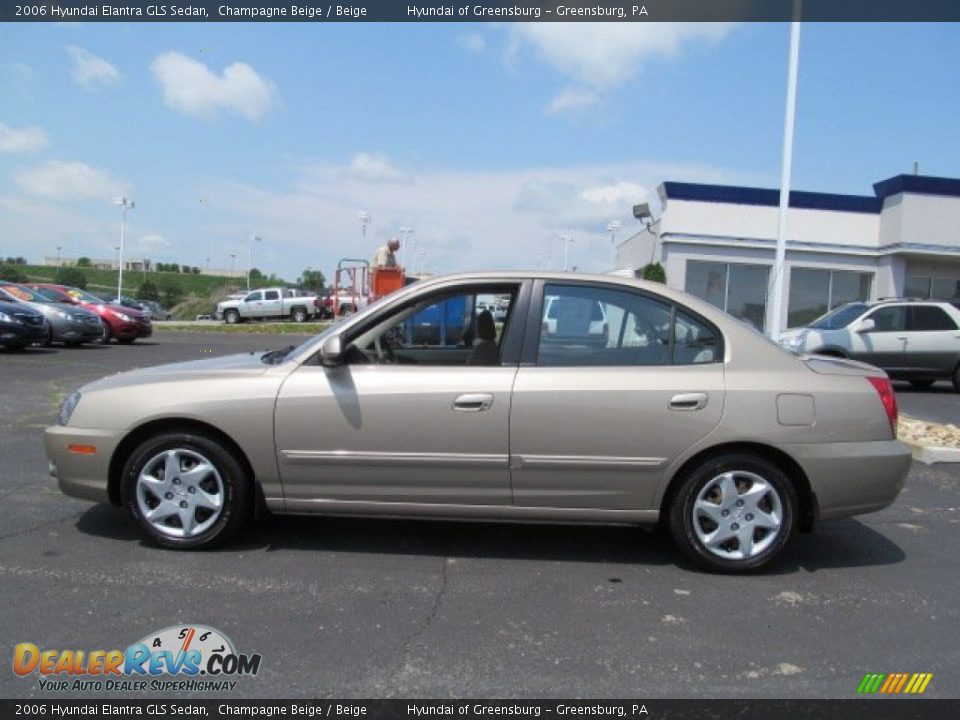 2006 Hyundai Elantra GLS Sedan Champagne Beige / Beige Photo #5