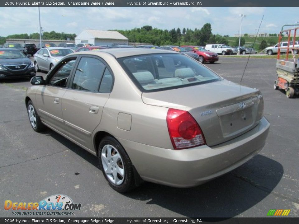 2006 Hyundai Elantra GLS Sedan Champagne Beige / Beige Photo #6