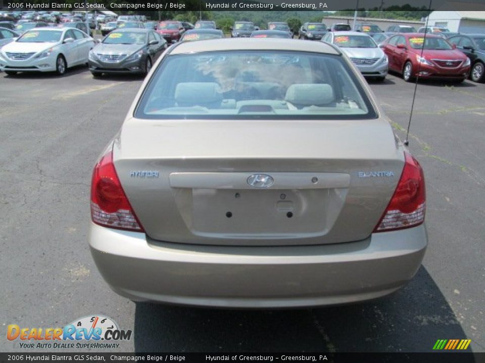 2006 Hyundai Elantra GLS Sedan Champagne Beige / Beige Photo #7