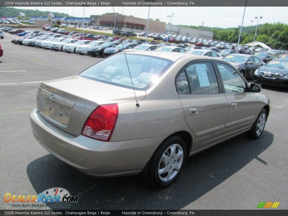 2006 Hyundai Elantra GLS Sedan Champagne Beige / Beige Photo #8