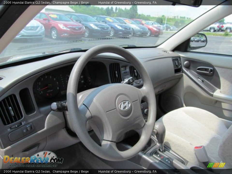 2006 Hyundai Elantra GLS Sedan Champagne Beige / Beige Photo #13