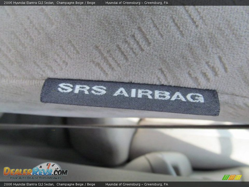 2006 Hyundai Elantra GLS Sedan Champagne Beige / Beige Photo #14