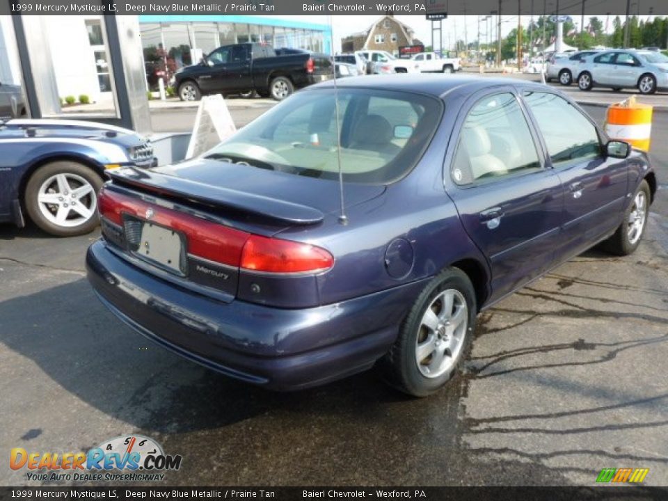 1999 Mercury Mystique LS Deep Navy Blue Metallic / Prairie Tan Photo #7
