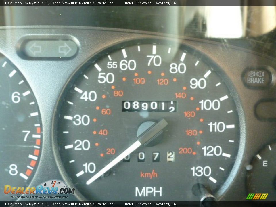 1999 Mercury Mystique LS Deep Navy Blue Metallic / Prairie Tan Photo #20