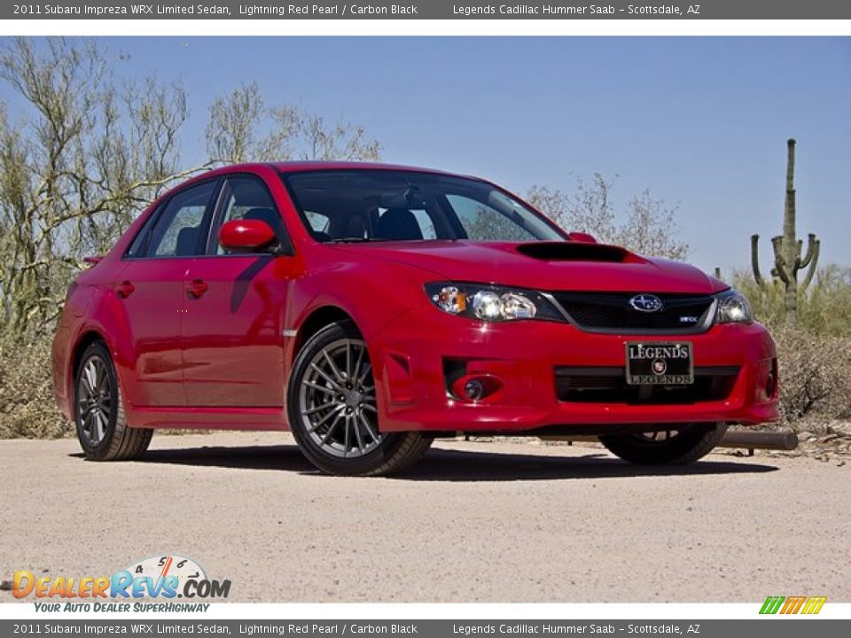 2011 Subaru Impreza WRX Limited Sedan Lightning Red Pearl / Carbon