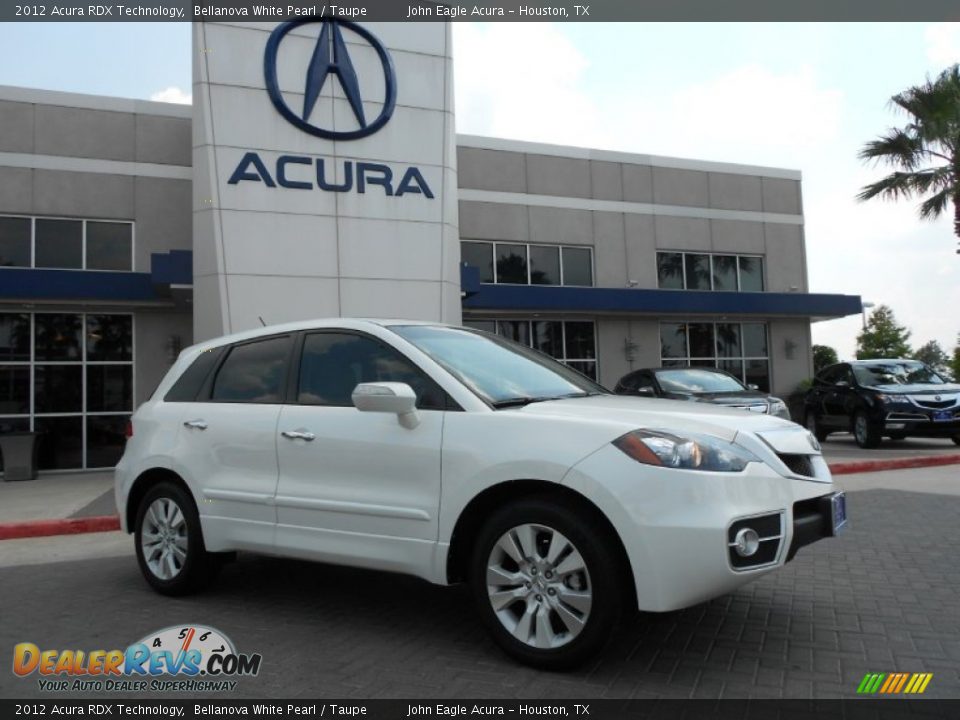 2012 Acura RDX Technology Bellanova White Pearl / Taupe Photo #1