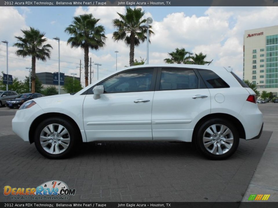 2012 Acura RDX Technology Bellanova White Pearl / Taupe Photo #4