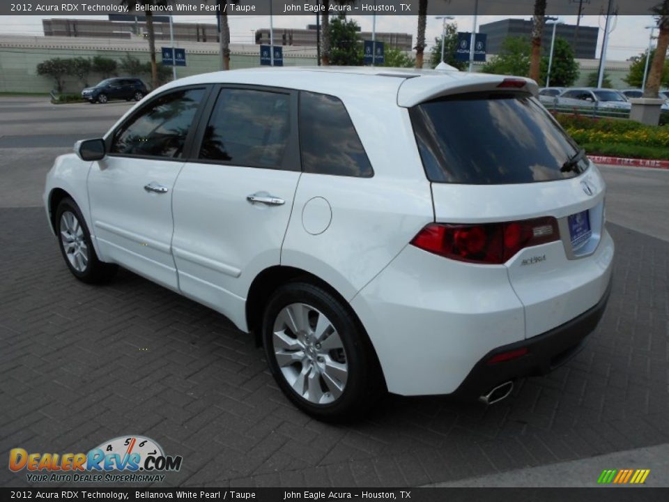 2012 Acura RDX Technology Bellanova White Pearl / Taupe Photo #5