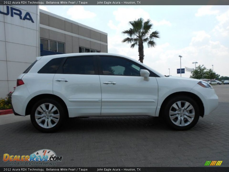 2012 Acura RDX Technology Bellanova White Pearl / Taupe Photo #8