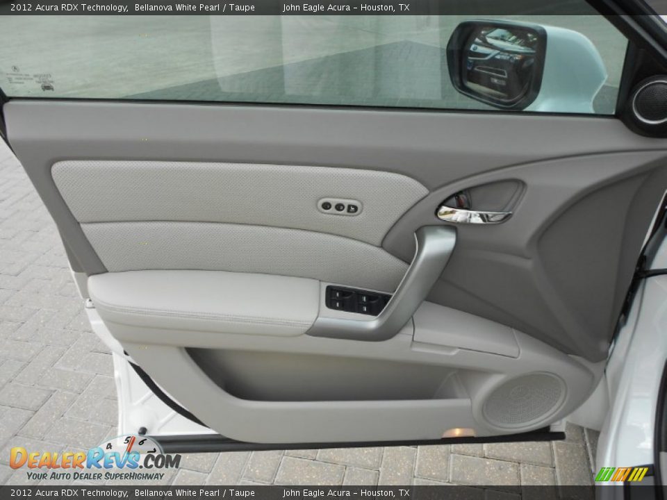 2012 Acura RDX Technology Bellanova White Pearl / Taupe Photo #10