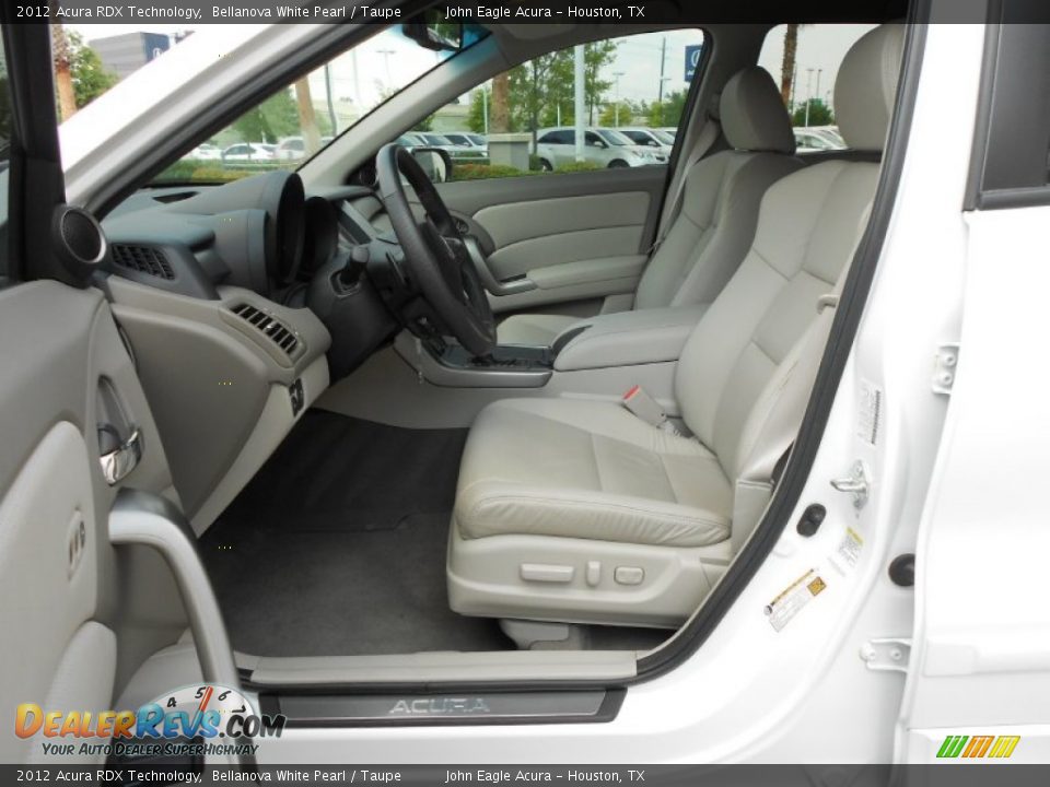 2012 Acura RDX Technology Bellanova White Pearl / Taupe Photo #11