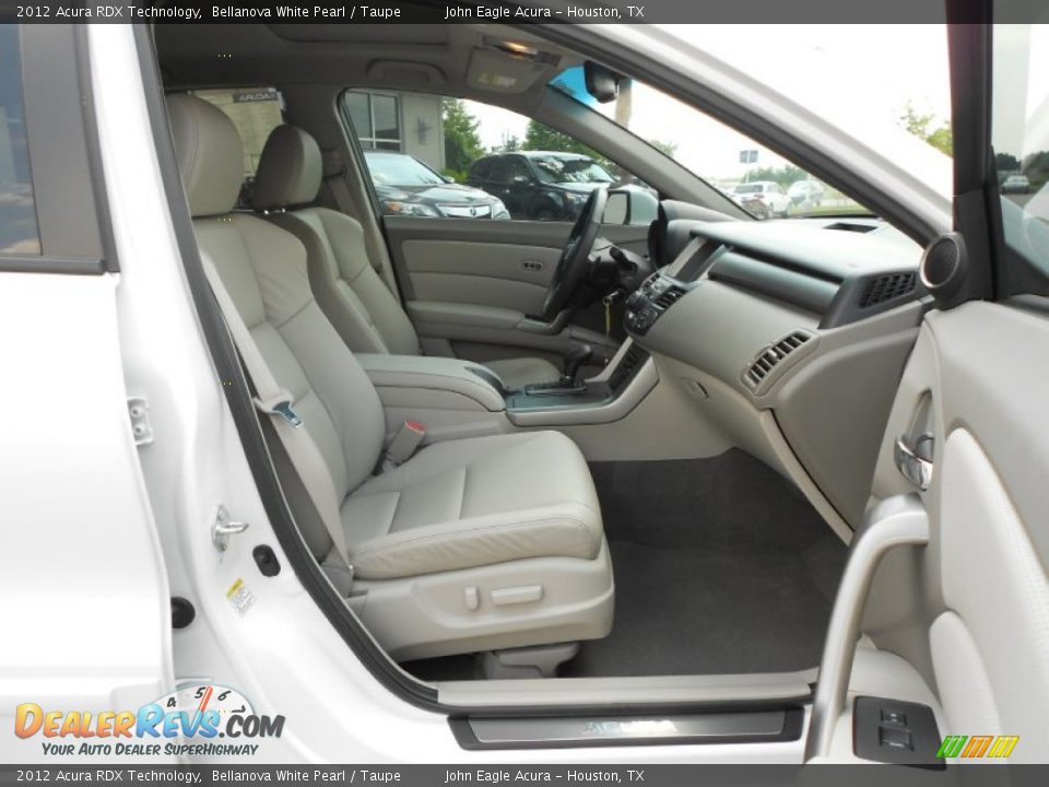 2012 Acura RDX Technology Bellanova White Pearl / Taupe Photo #13