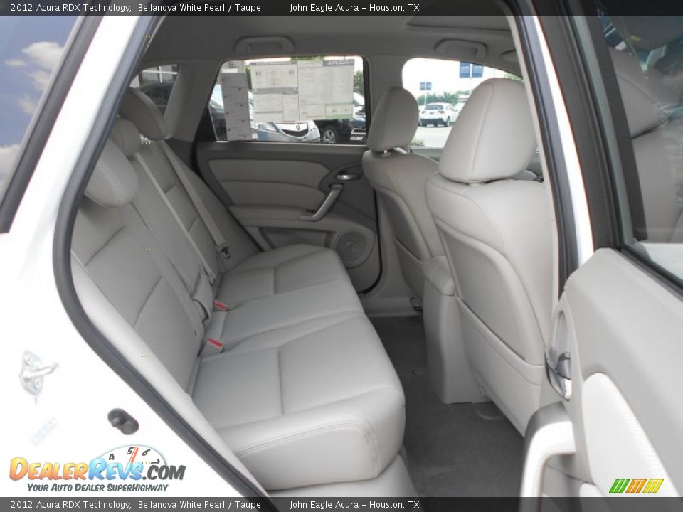 2012 Acura RDX Technology Bellanova White Pearl / Taupe Photo #14