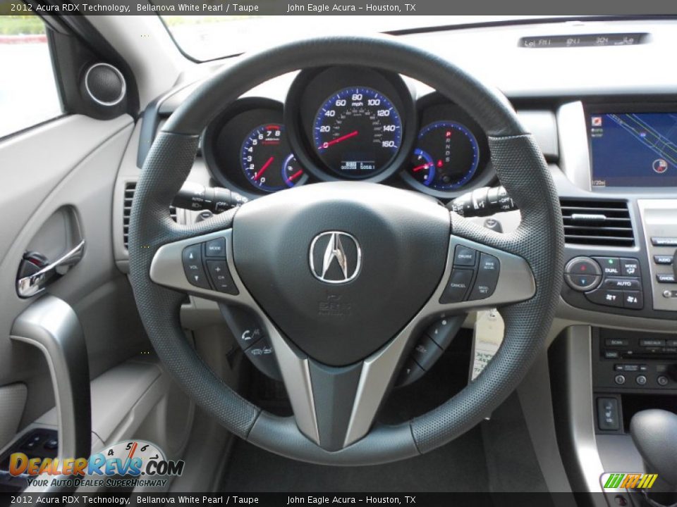 2012 Acura RDX Technology Bellanova White Pearl / Taupe Photo #16