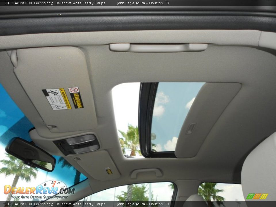 2012 Acura RDX Technology Bellanova White Pearl / Taupe Photo #23