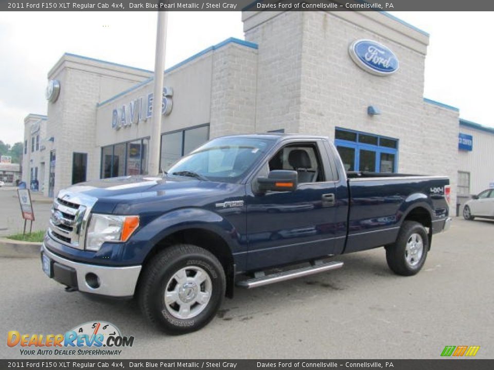 2011 Ford F150 XLT Regular Cab 4x4 Dark Blue Pearl Metallic / Steel Gray Photo #1