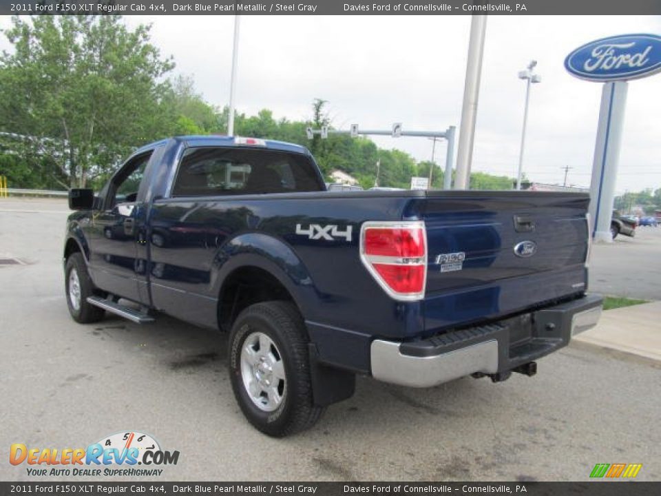 2011 Ford F150 XLT Regular Cab 4x4 Dark Blue Pearl Metallic / Steel Gray Photo #3