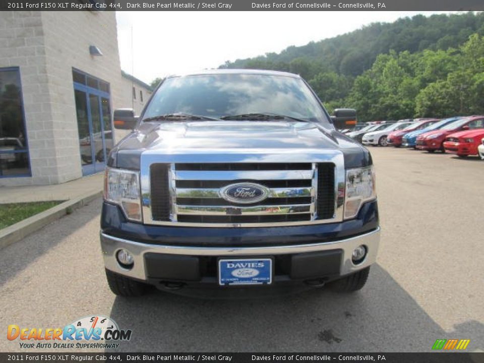 2011 Ford F150 XLT Regular Cab 4x4 Dark Blue Pearl Metallic / Steel Gray Photo #5