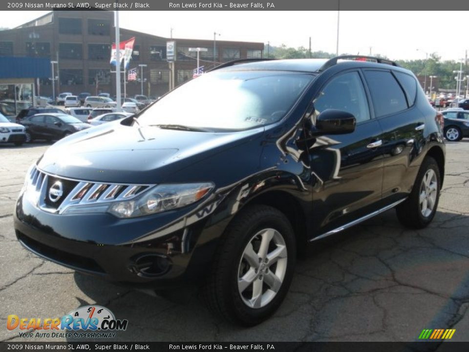 2009 Nissan Murano SL AWD Super Black / Black Photo #4