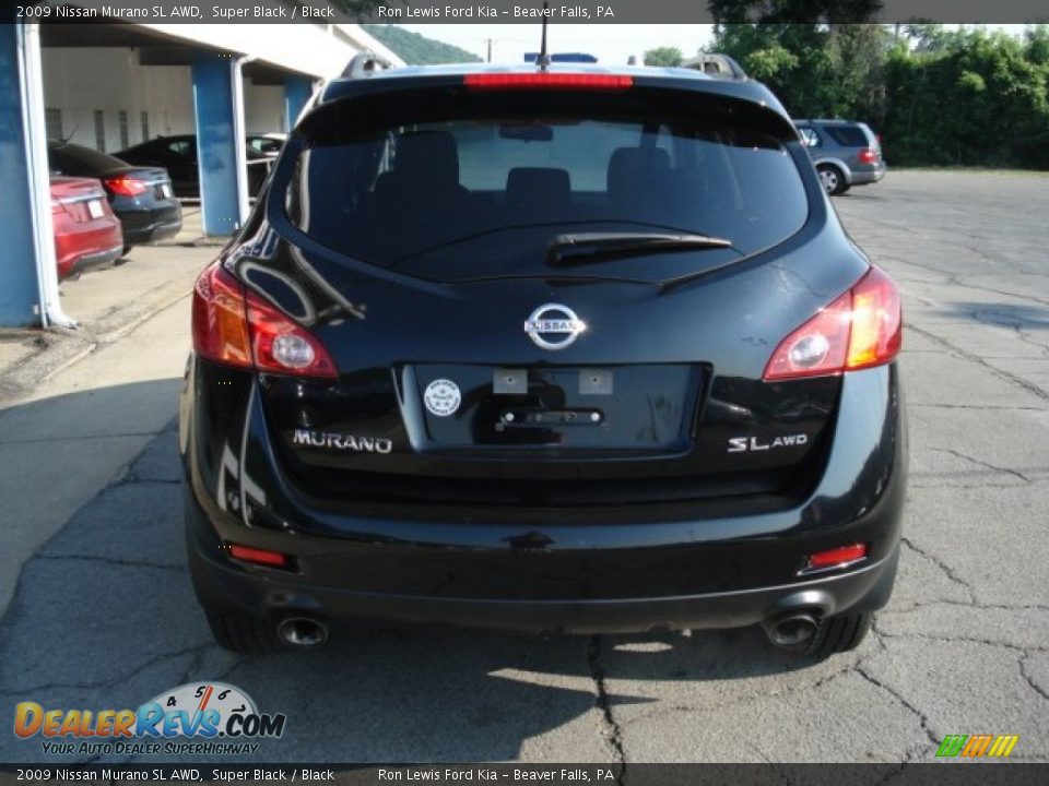 2009 Nissan Murano SL AWD Super Black / Black Photo #7