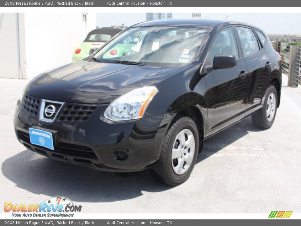 2008 Nissan Rogue S AWD Wicked Black / Black Photo #3