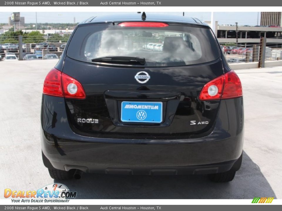 2008 Nissan Rogue S AWD Wicked Black / Black Photo #4