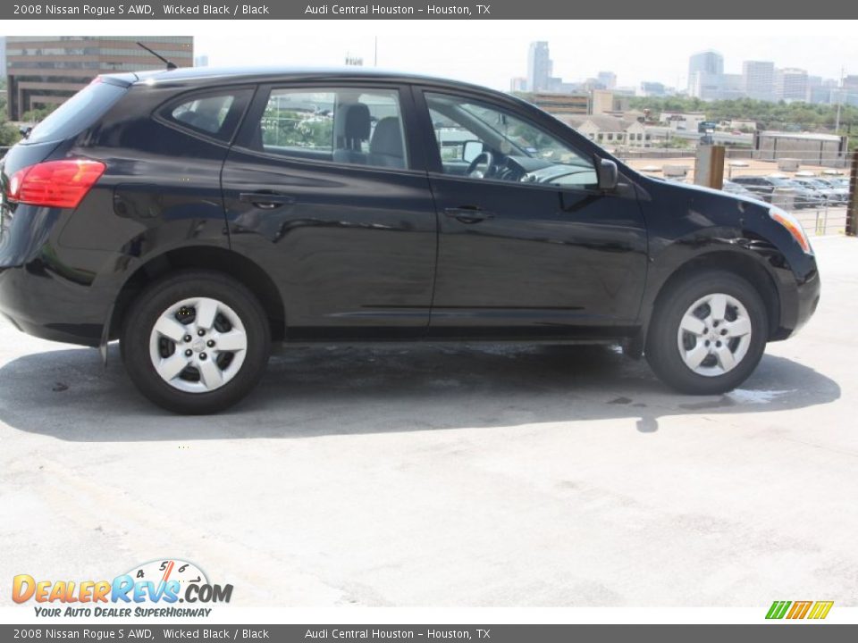 2008 Nissan Rogue S AWD Wicked Black / Black Photo #6