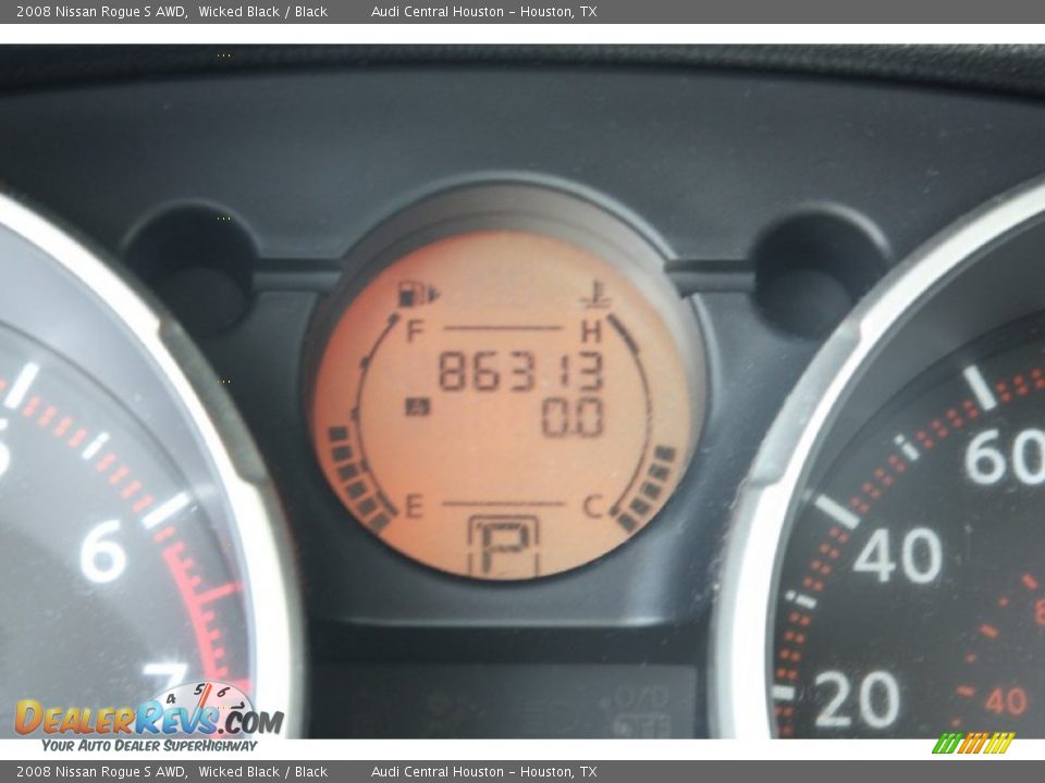 2008 Nissan Rogue S AWD Wicked Black / Black Photo #8
