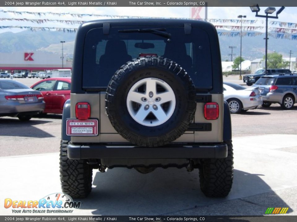 2004 Jeep Wrangler Rubicon 4x4 Light Khaki Metallic / Khaki Photo #6
