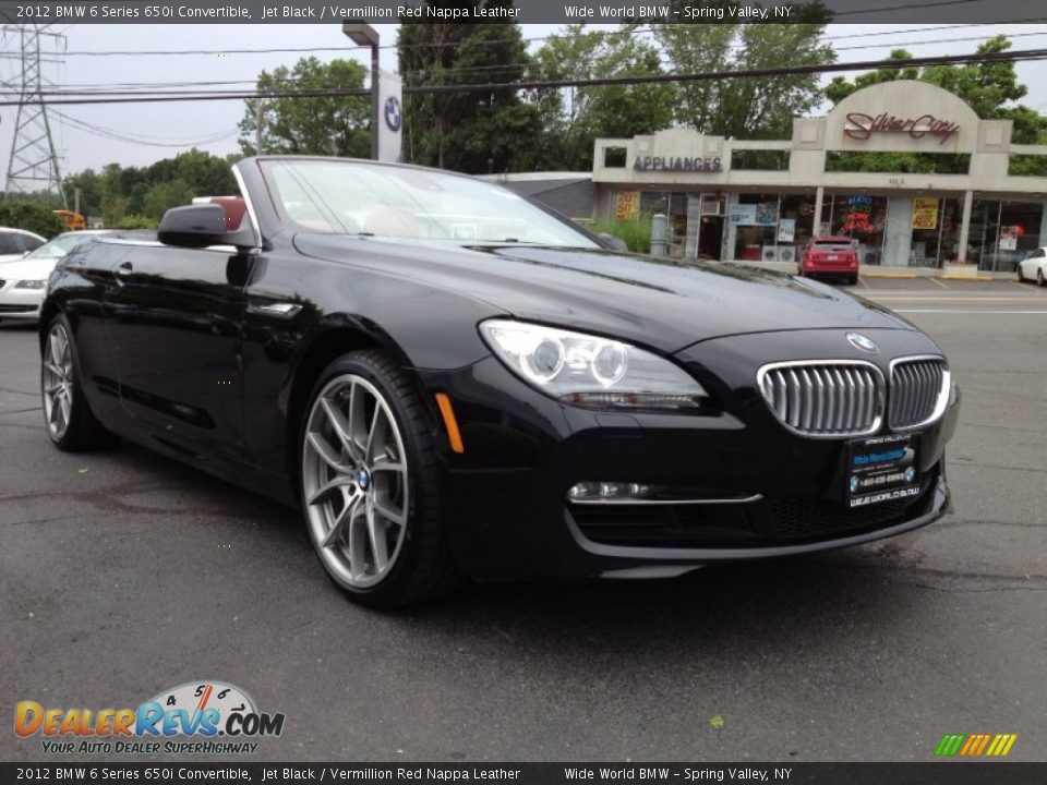 2012 BMW 6 Series 650i Convertible Jet Black / Vermillion Red Nappa Leather Photo #3