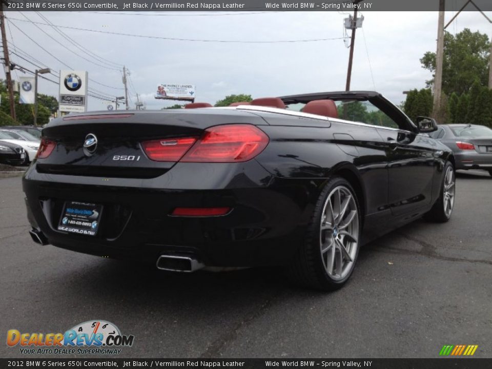 2012 BMW 6 Series 650i Convertible Jet Black / Vermillion Red Nappa Leather Photo #4