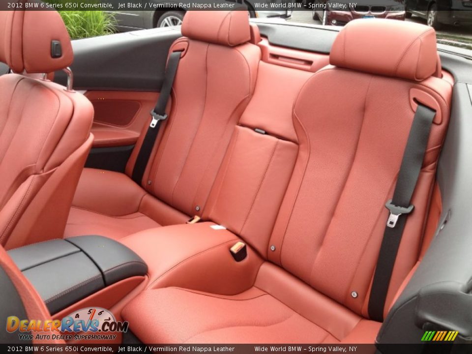 Rear Seat of 2012 BMW 6 Series 650i Convertible Photo #8