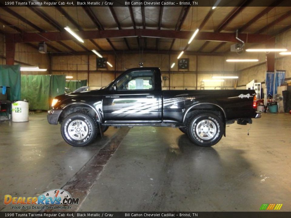 1998 Toyota Tacoma Regular Cab 4x4 Black Metallic / Gray Photo #1