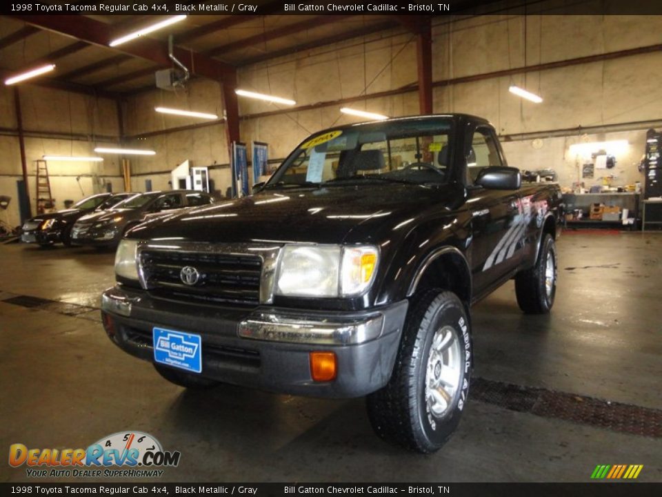 1998 Toyota Tacoma Regular Cab 4x4 Black Metallic / Gray Photo #2