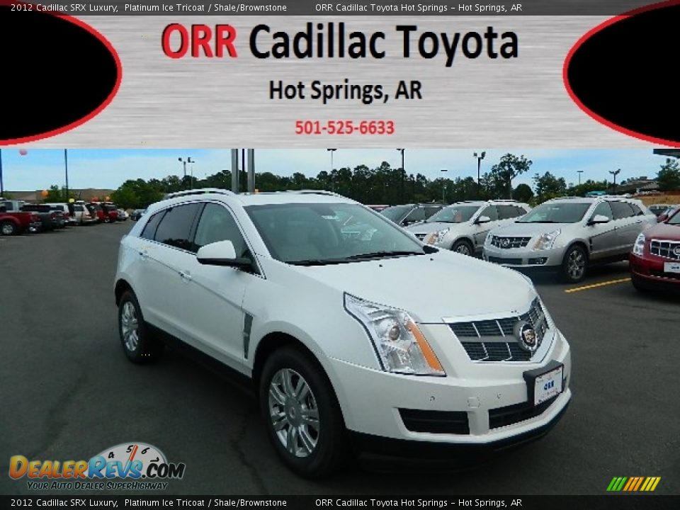2012 Cadillac SRX Luxury Platinum Ice Tricoat / Shale/Brownstone Photo #1