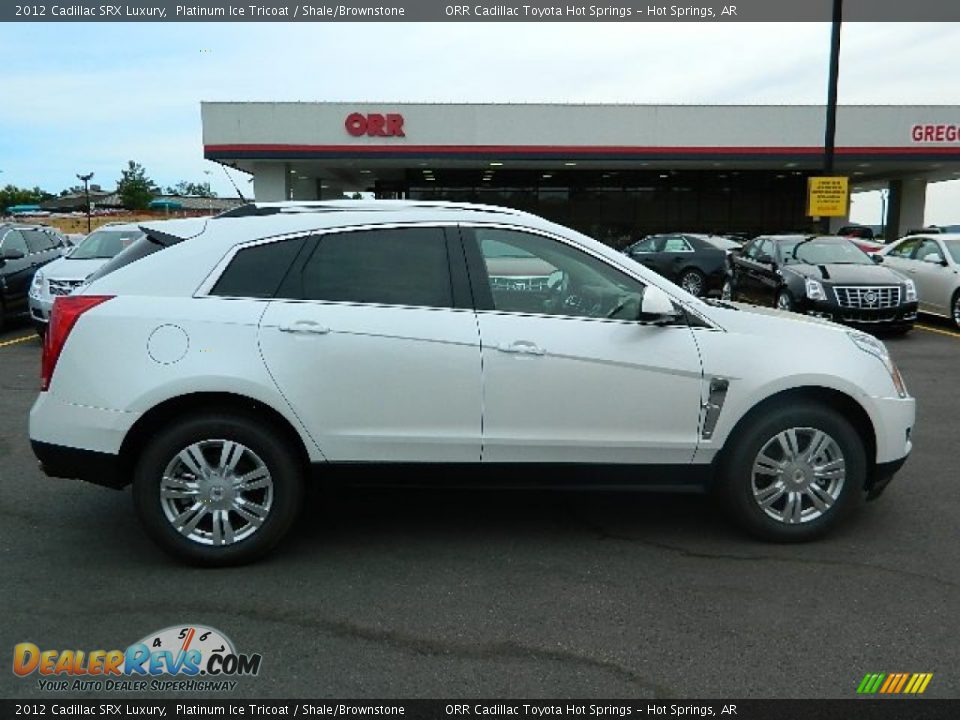 2012 Cadillac SRX Luxury Platinum Ice Tricoat / Shale/Brownstone Photo #2
