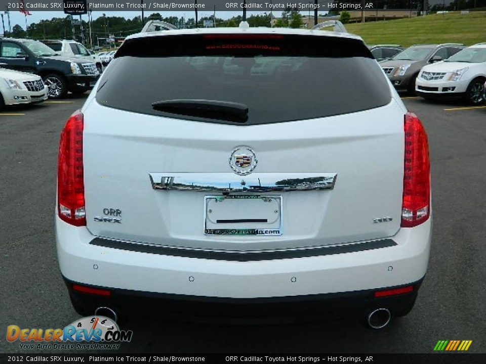 2012 Cadillac SRX Luxury Platinum Ice Tricoat / Shale/Brownstone Photo #4