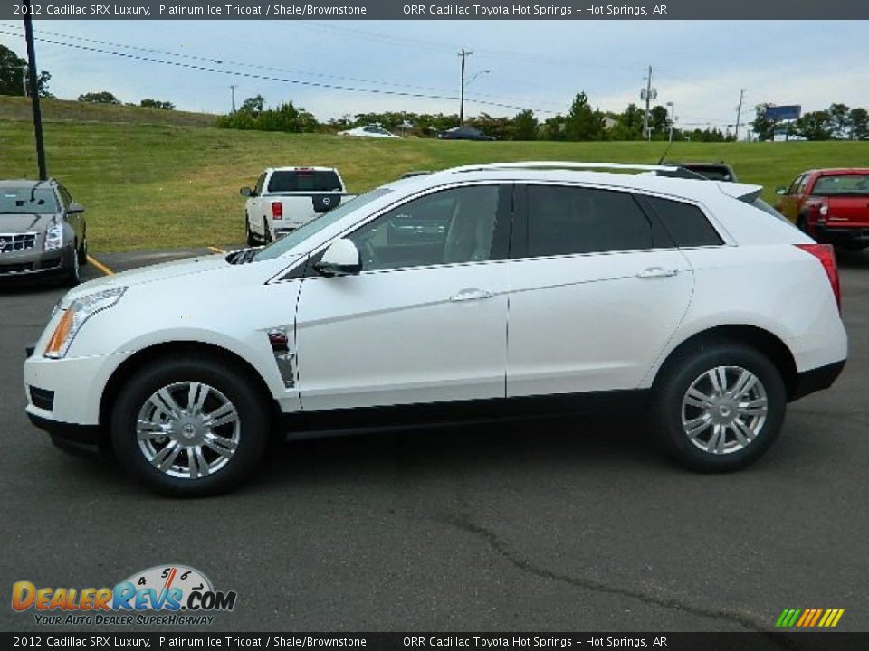 2012 Cadillac SRX Luxury Platinum Ice Tricoat / Shale/Brownstone Photo #6