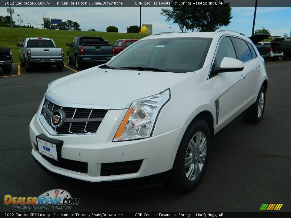 2012 Cadillac SRX Luxury Platinum Ice Tricoat / Shale/Brownstone Photo #7