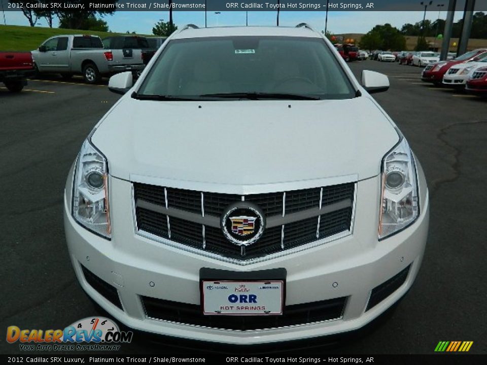 2012 Cadillac SRX Luxury Platinum Ice Tricoat / Shale/Brownstone Photo #8