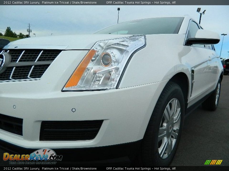 2012 Cadillac SRX Luxury Platinum Ice Tricoat / Shale/Brownstone Photo #9