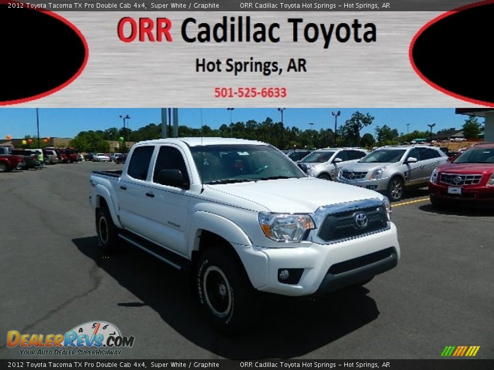 2012 Toyota Tacoma TX Pro Double Cab 4x4 Super White / Graphite Photo #1