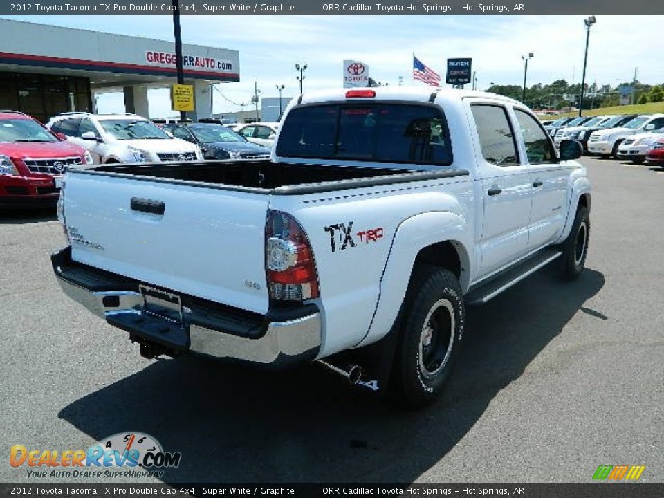 2012 Toyota Tacoma TX Pro Double Cab 4x4 Super White / Graphite Photo #3